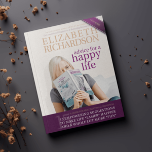 advice for a happy life Book Cover on Dark Background