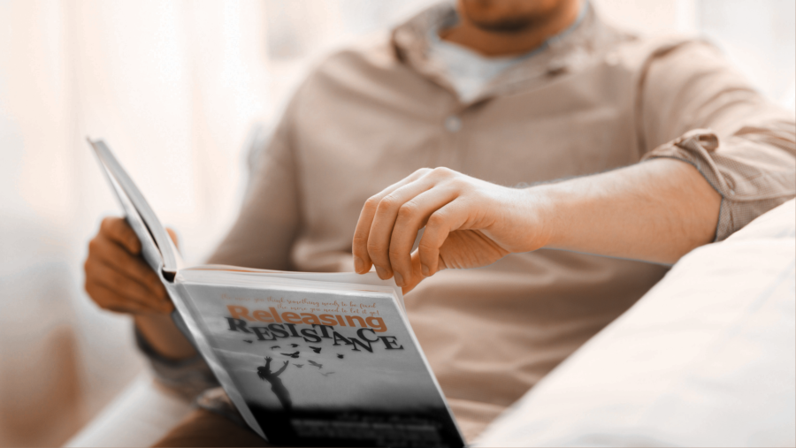 man reading releasing resistance